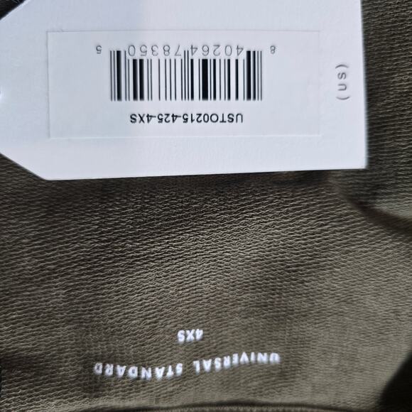 Universal Standard Olive Green Fiona Side Slit Sweatshirt Size 4XS(0/00) - Picture 5 of 7